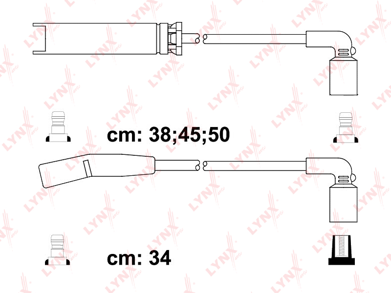 Комплект высоковольтных проводов (класс E) - LYNXauto SPE1803