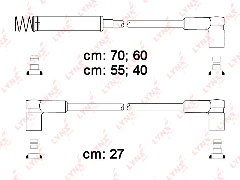Комплект высоковольтных проводов (класс E) - LYNXauto SPE5908