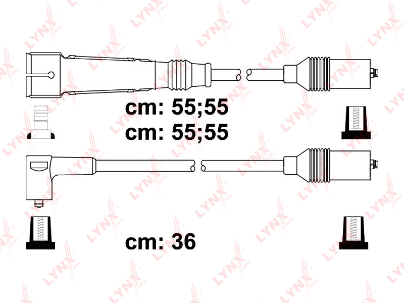 Комплект высоковольтных проводов (класс E) - LYNXauto SPE8017
