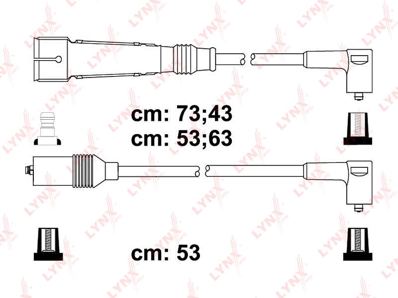 Комплект высоковольтных проводов (класс E) - LYNXauto SPE8023