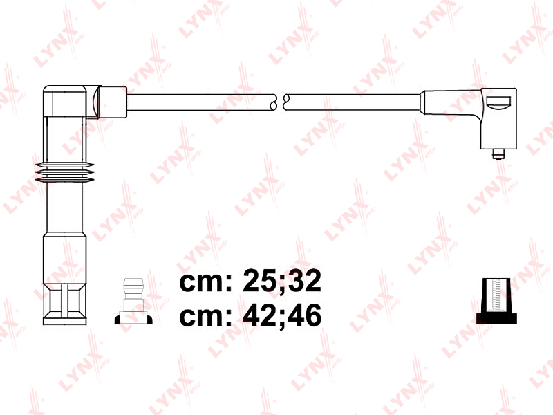 Комплект высоковольтных проводов (класс E) - LYNXauto SPE8028