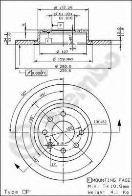 Диск тормозной Standard | перед |
