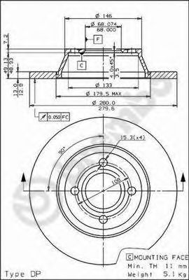 Диск тормозной Standard | перед |