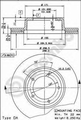 Диск тормозной Standard | перед |