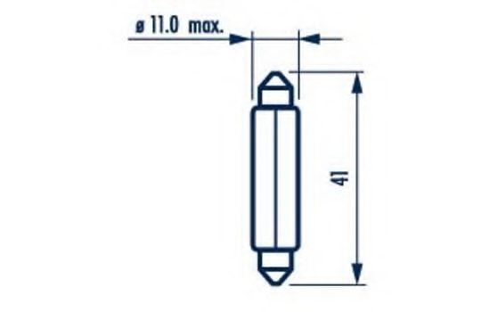 Лампа C10W 24V SV85 T11X41